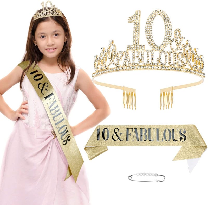 Hapdoo 10th Birthday Sash and Crown - Image 1